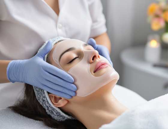 Масаж обличчя з альгінатною маскою